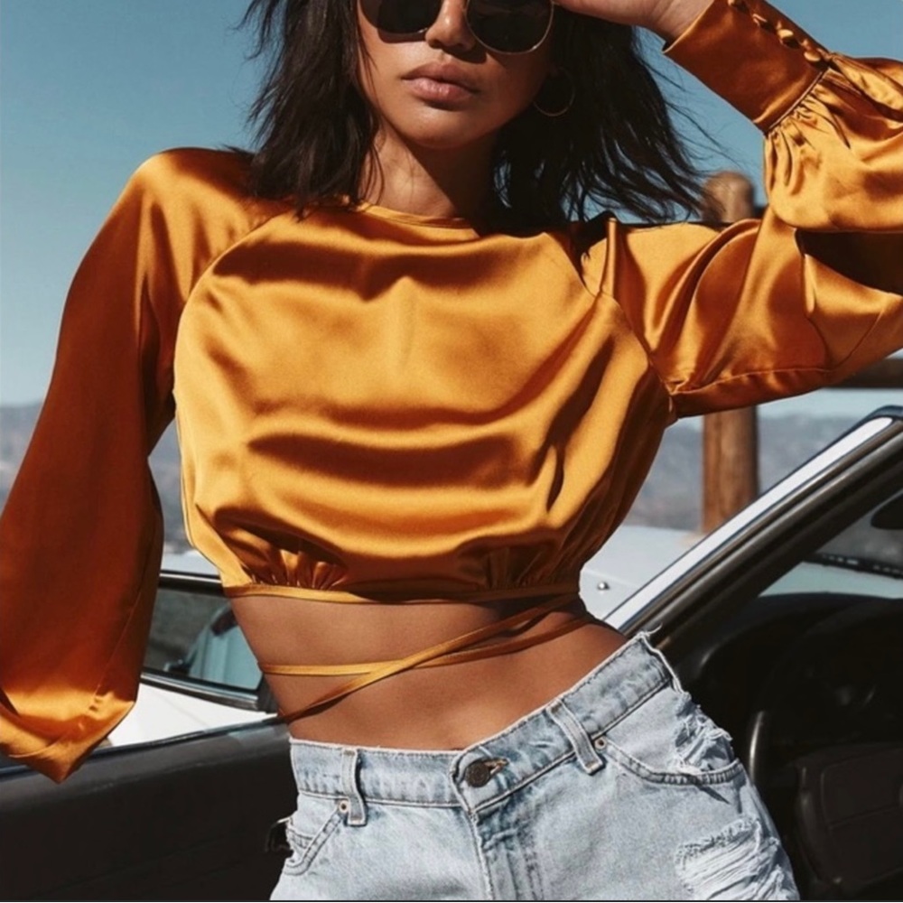 12th Tribe Electric Love Gold Blouse